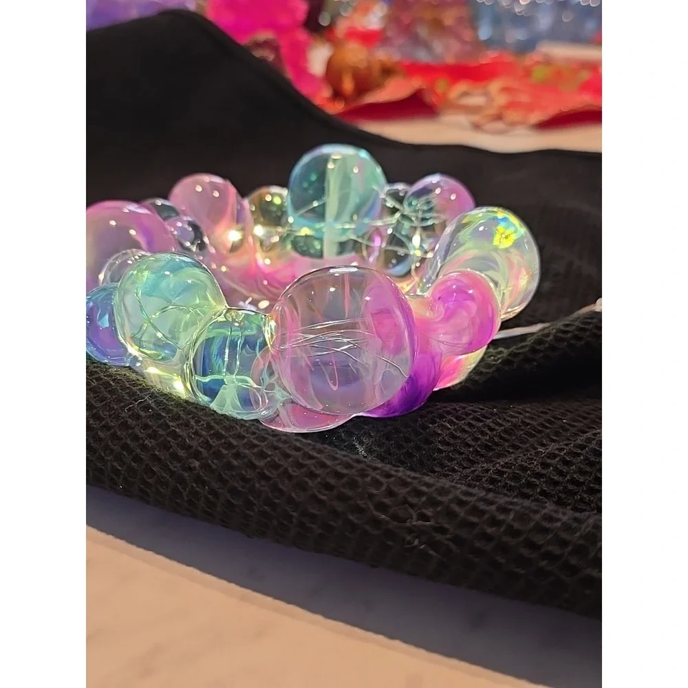 Handmade Resin‎ Bubble Bowl Decoration Keys Gift Wrapped Candy Light Up 656